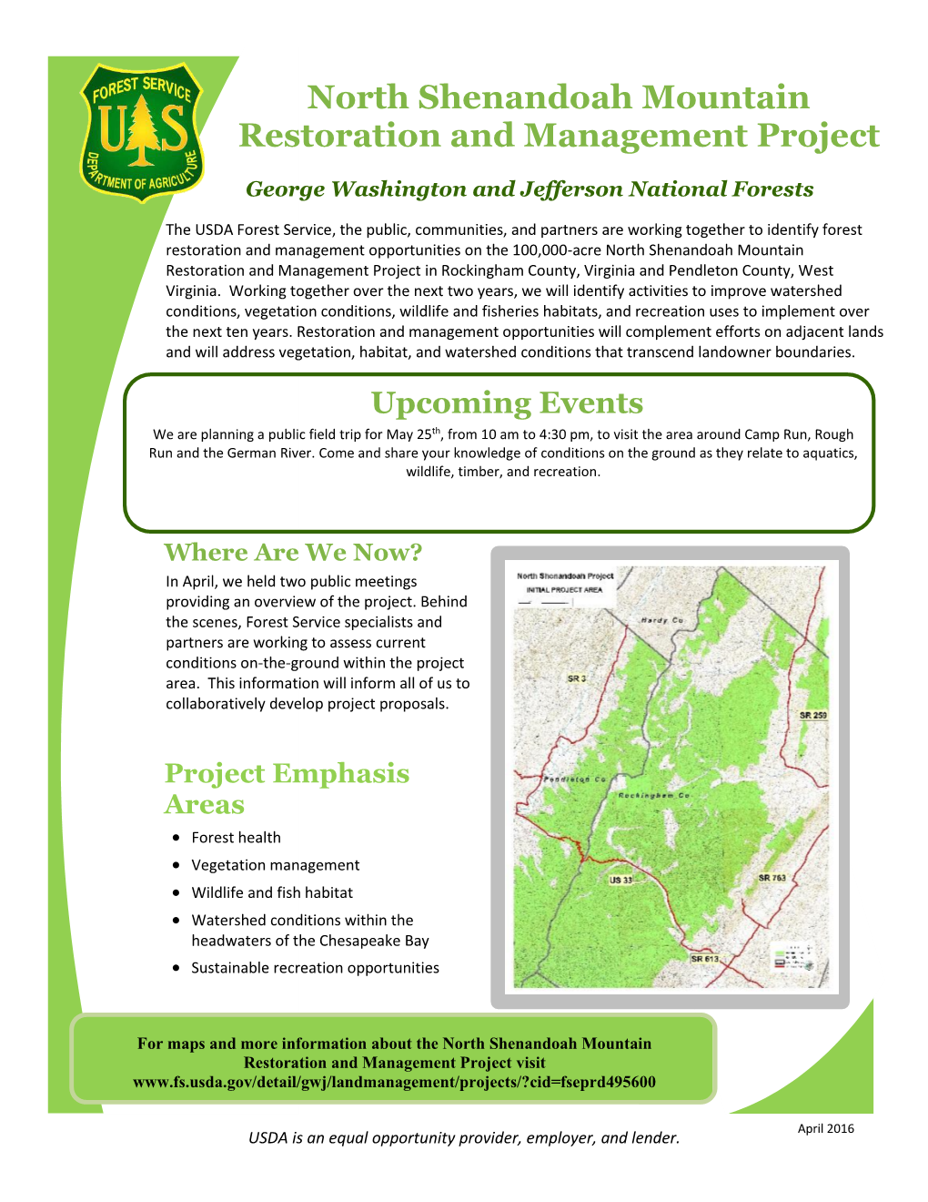 North Shenandoah Mountain Restoration and Management Project