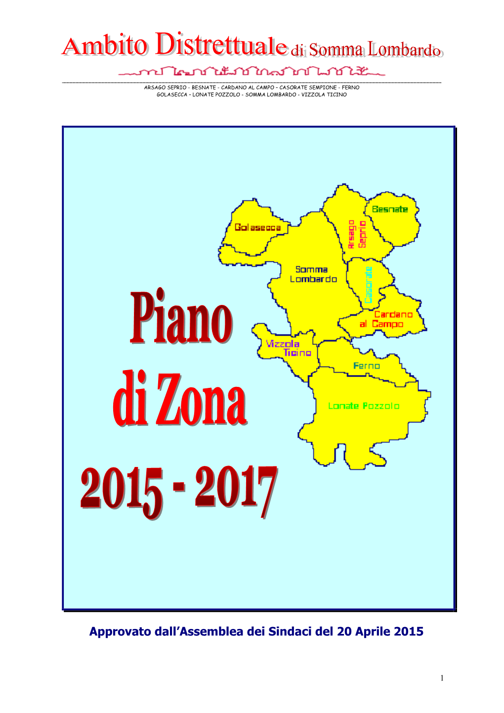 Piano Di Zona Somma Lombardo 2015-2017