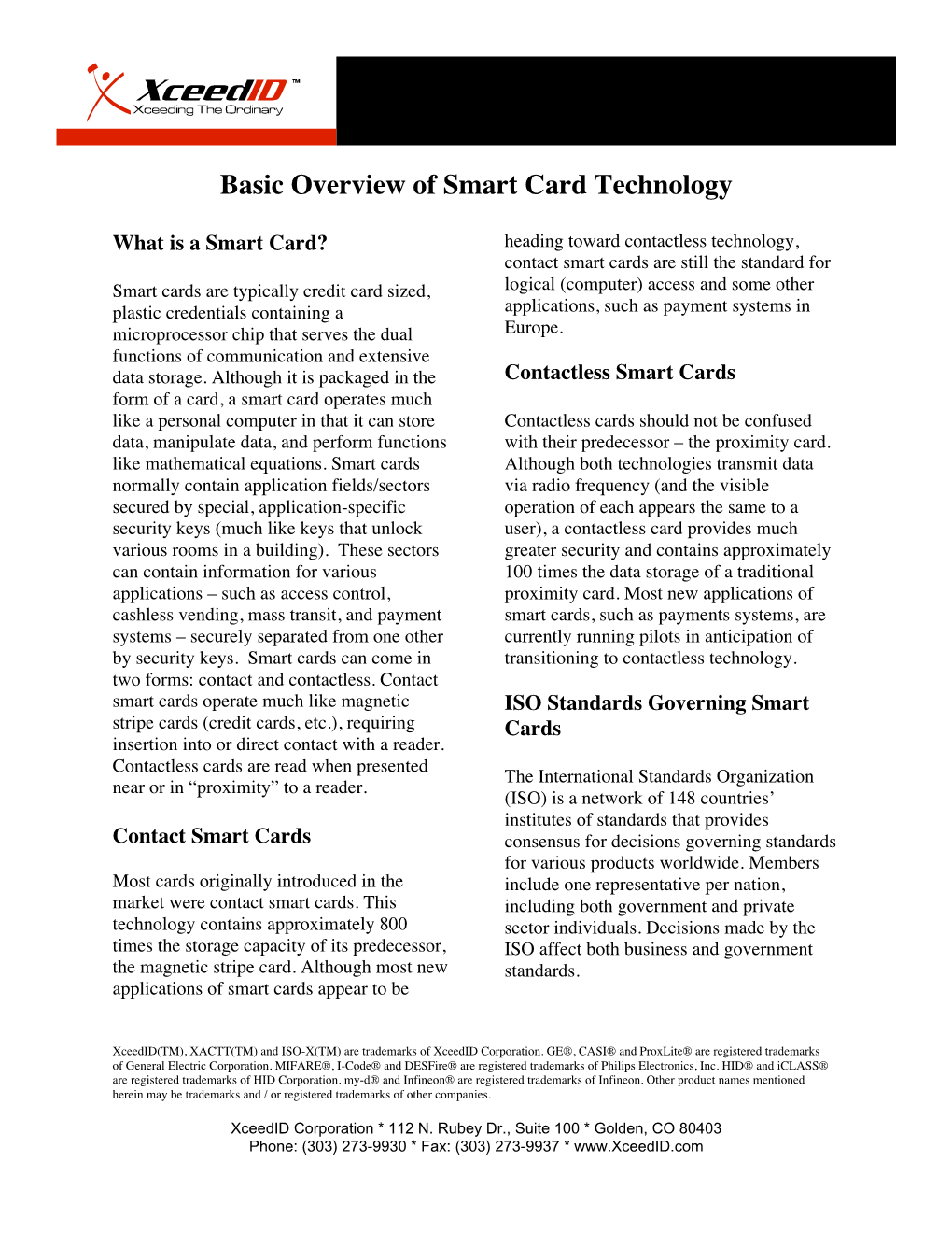 Basic Overview of Smart Card Technology