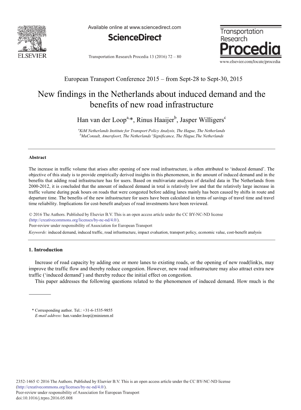 New Findings in the Netherlands About Induced Demand and the Benefits of New Road Infrastructure