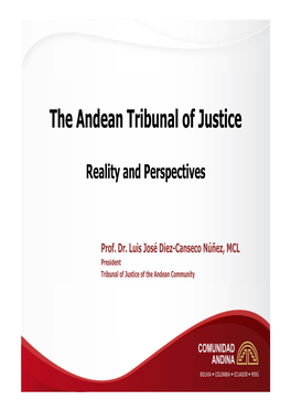 The Andean Tribunal of Justice