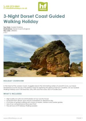 3-Night Dorset Coast Guided Walking Holiday