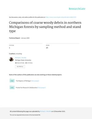 Comparisons of Coarse Woody Debris in Northern Michigan Forests by Sampling Method and Stand Type