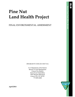 Pine Nut Land Health Project