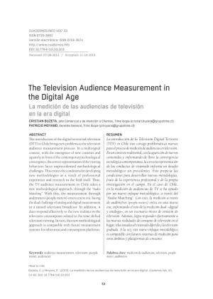 The Television Audience Measurement in the Digital Age