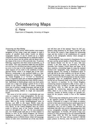 Orienteering Maps