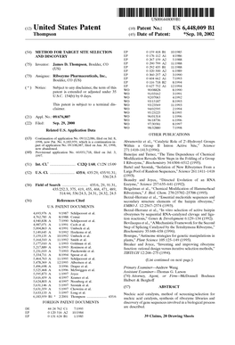 (12) United States Patent (10) Patent No.: US 6,448,009 B1 Thompson (45) Date of Patent: *Sep