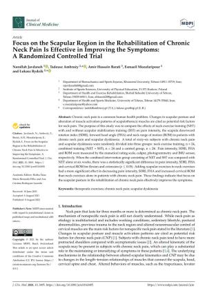 Focus on the Scapular Region in the Rehabilitation of Chronic Neck Pain Is Effective in Improving the Symptoms: a Randomized Controlled Trial