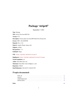 Package 'Striprtf'