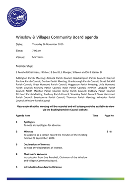 (Public Pack)Agenda Document for Winslow & Villages Community