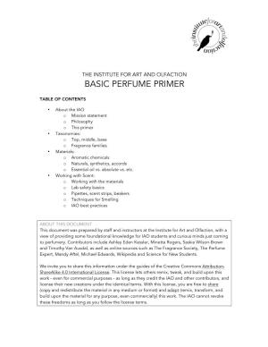 Basic Perfume Primer