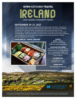 OPEN KITCHEN TRAVEL IRELAND Chef-Guided Community Travel