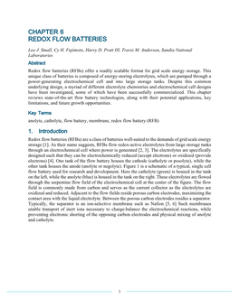 DOE ESHB Chapter 6 Redox Flow Batteries
