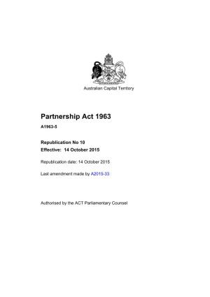 Partnership Act 1963