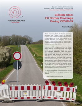 Closing Time: EU Border Crossings During COVID-19”
