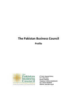 The Pakistan Business Council Profile