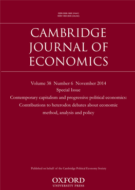 Cambridge JOURNAL of ECONOMICS