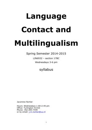 Language Contact and Multilingualism
