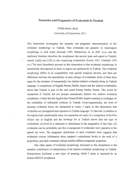 Semantics and Pragmatics of Evidentials in Turkish.Pdf