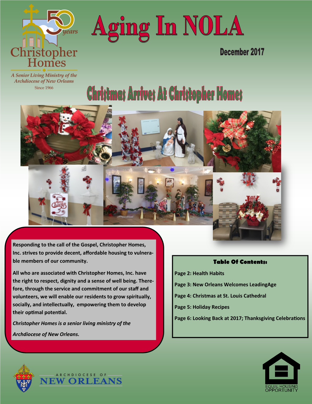 Table of Contents: All Who Are Associated with Christopher Homes, Inc