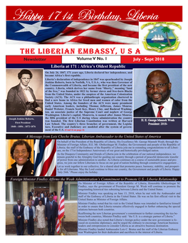 Happy 171St Birthday, Liberia