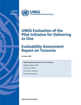 Annual Report of the UNEG Secretariat 2006-2007