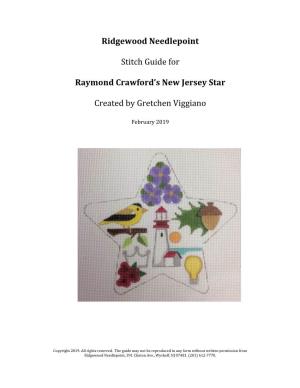 Ridgewood Needlepoint Stitch Guide for Raymond Crawford's New