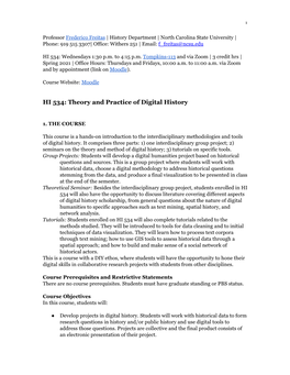 HI 534: Theory and Practice of Digital History