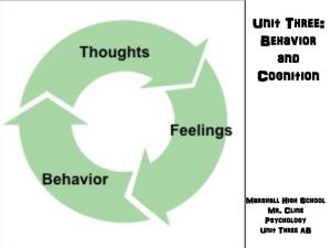 Unit Three: Behavior and Cognition