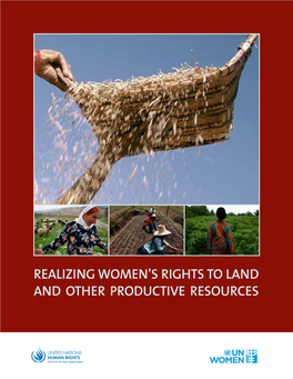 Women's Rights to Land and Other Productive Resources