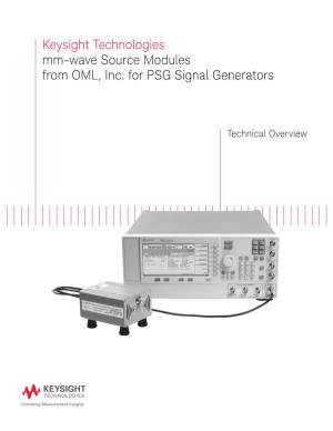 Mm-Wave Source Modules from OML, Inc. for PSG Signal Generators