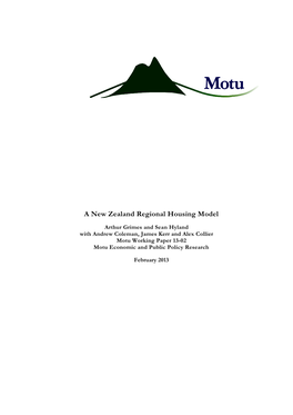 A New Zealand Regional Housing Model