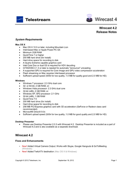Wirecast 4.2 Release Notes