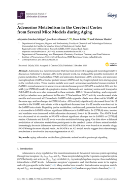 Adenosine Metabolism in the Cerebral Cortex from Several Mice Models During Aging