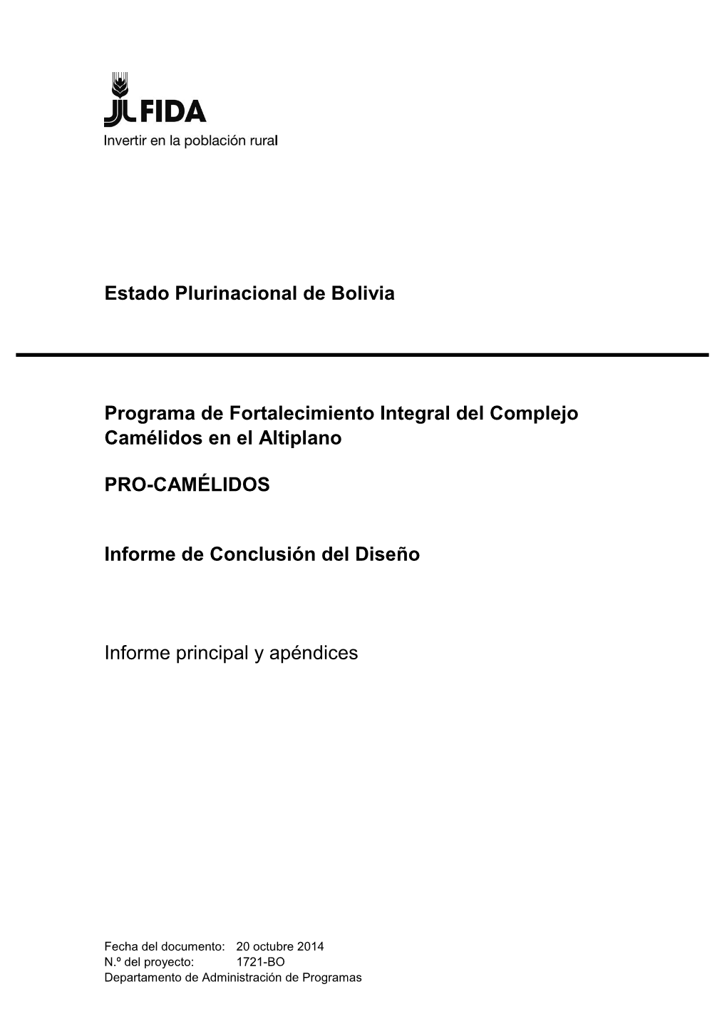 Texto Principal Informe Diseño Pro-Camelidos Bolivia