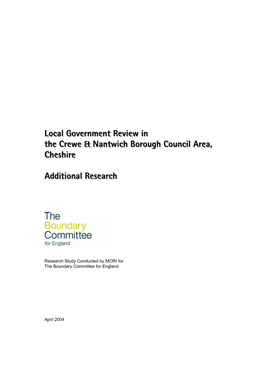 Local Government Review in the Crewe & Nantwich Borough