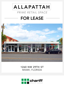 Allapattah Prime Retail Space for Lease