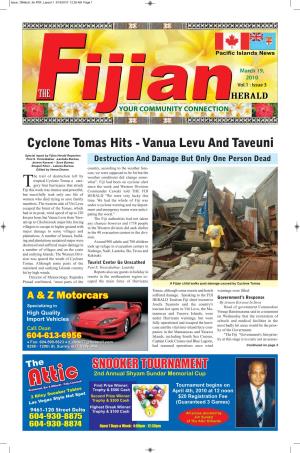 Cyclone Tomas Hits - Vanua Levu and Taveuni