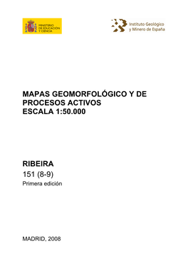 Mapas Geomorfológico Y De Procesos Activos Escala 1:50.000 Ribeira