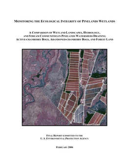 Monitoring the Ecological Integrity of Pinelands Wetlands