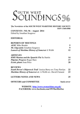 CONTENTS –NO. 96 – August 2014 Edited by Jonathan Seagrave