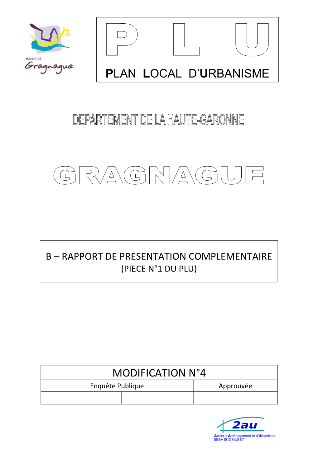 Modification N°4 Plan Local D'urbanisme