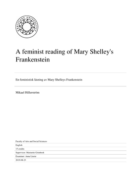 A Feminist Reading of Mary Shelley's Frankenstein
