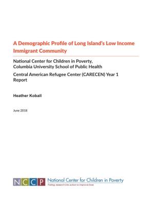A Demographic Profile of Long Island's Low Income Immigrant