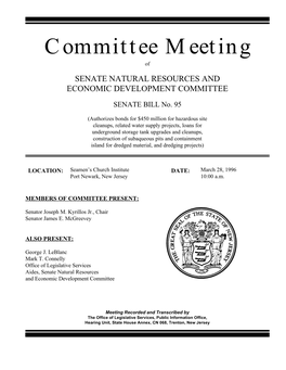 Committee Meeting of SENATE NATURAL RESOURCES and ECONOMIC DEVELOPMENT COMMITTEE