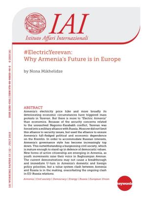 Why Armenia's Future Is in Europe