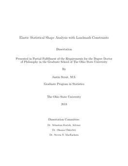 Elastic Statistical Shape Analysis with Landmark Constraints