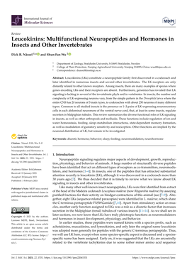 Multifunctional Neuropeptides and Hormones in Insects and Other Invertebrates