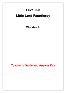 Level 5-8 Little Lord Fauntleroy