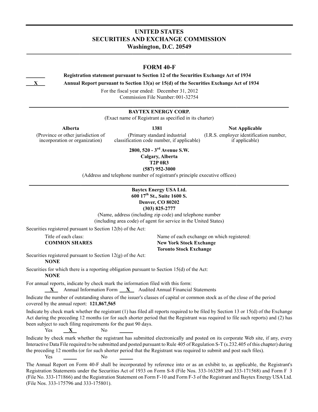 UNITED STATES SECURITIES and EXCHANGE COMMISSION Washington, D.C. 20549 FORM 40-F